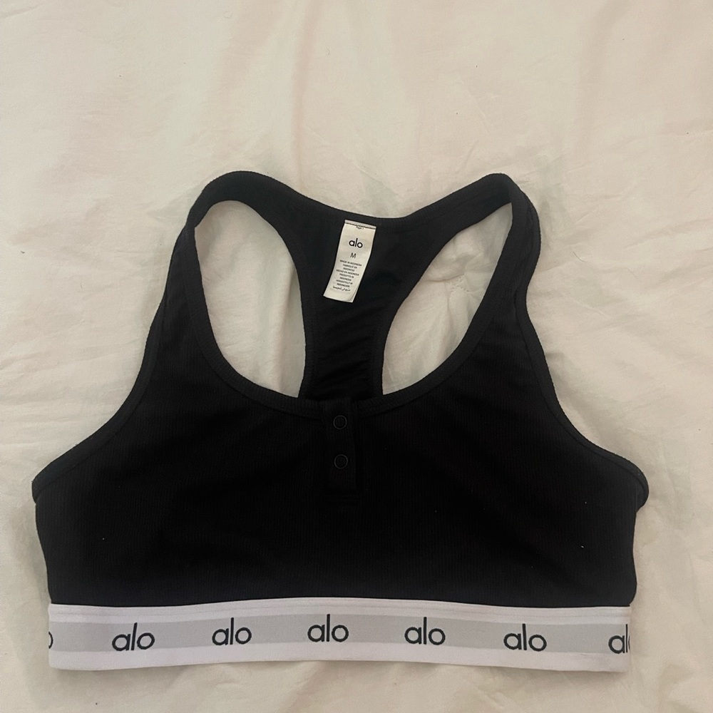 Alo yoga icon ribbed bra (like new ) size M